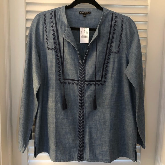 J Crew Mercantile Jean Pheasant Top - Picture 1 of 3